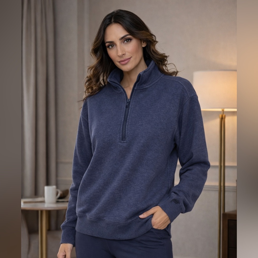 Fabletics Women’s Small Quarter Zip Pullover Navy… - image 11